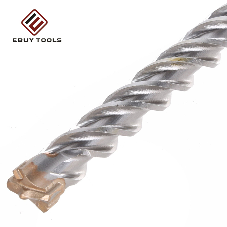 High Performance Carbide Single Tip S4 Flute SDS Plus Hammer Drill Bit for Concrete Masonry Granite