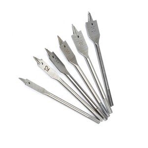  Silvery Working Flat Wood Drill Bit Set
