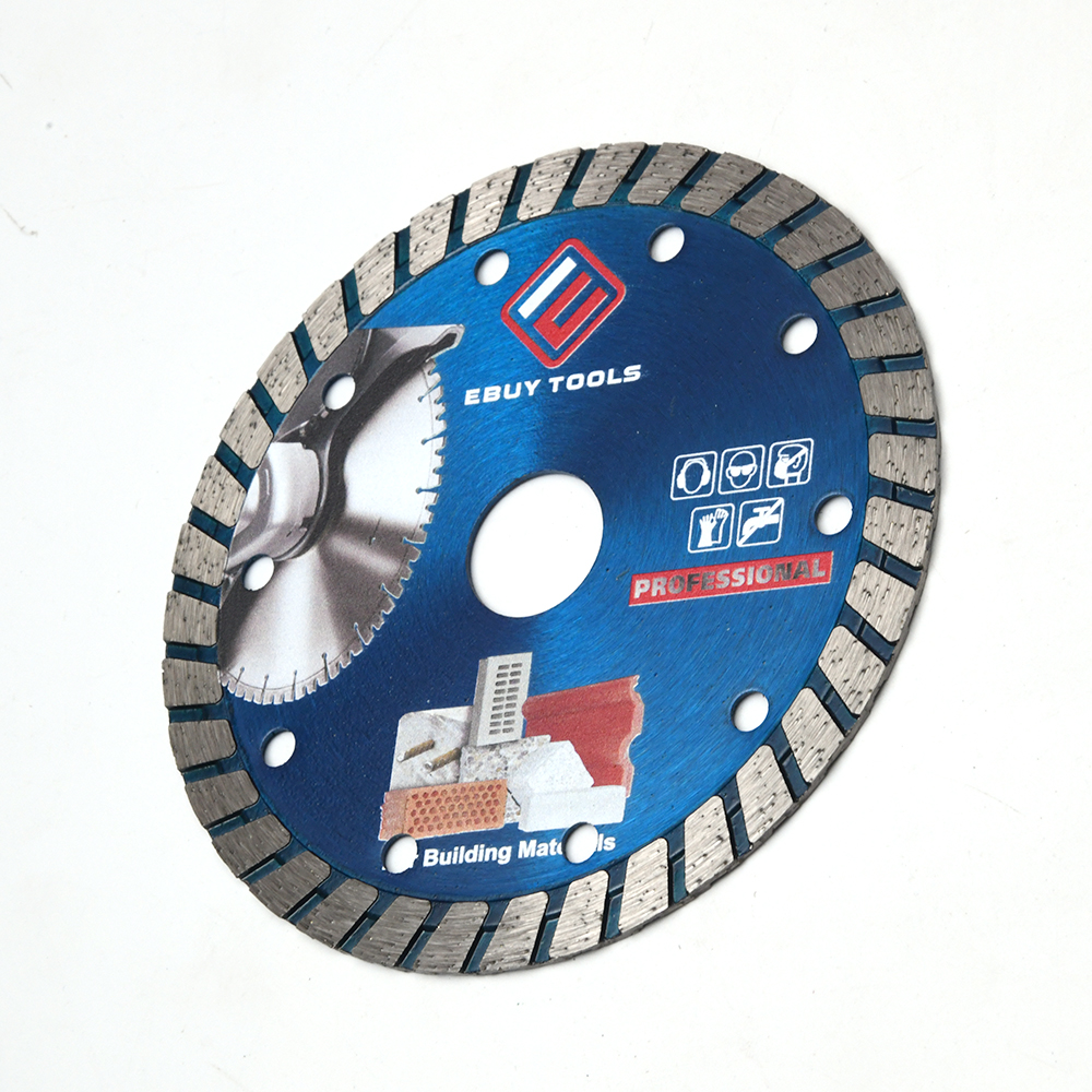 105/115/ 125mm Hot pressed super thin turbo diamond cutting disc turbo diamond saw blade 