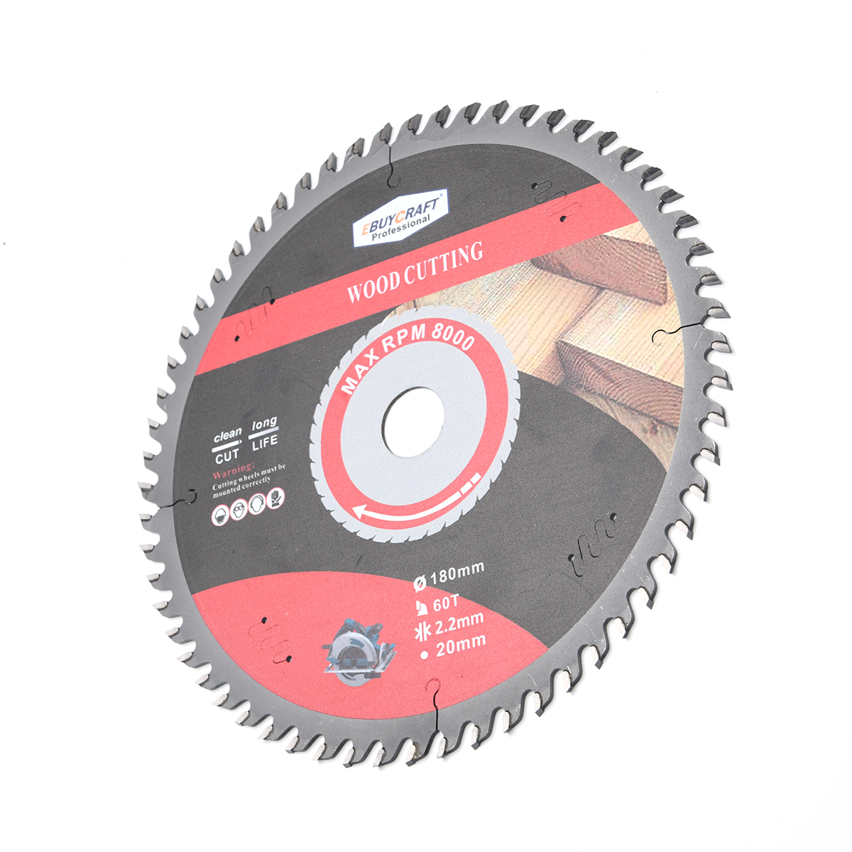 180mm 60T TCT Saw Blade For Wood Cutting