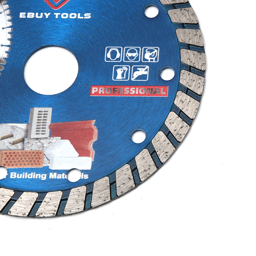 105/115/ 125mm Hot pressed super thin turbo diamond cutting disc turbo diamond saw blade 