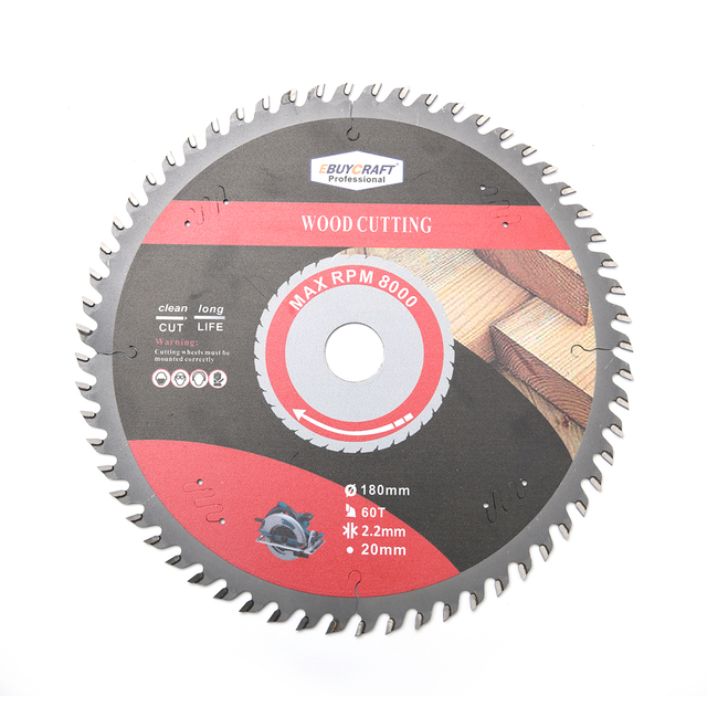 180mm 60T TCT Saw Blade For Wood Cutting
