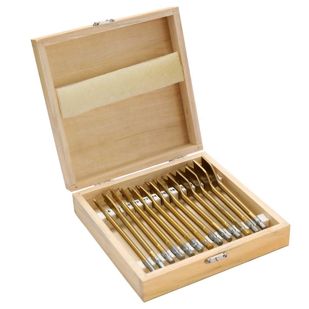 Fast Drilling Self Feed Spade Flat Screw Tip Wood Core Drill Bits For Woodworking