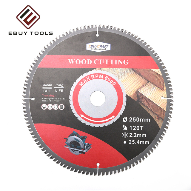 Good Quality 250mm 120T Disco Madera Serras Para Madeiras TCT Saw Blade For Wood Cutting