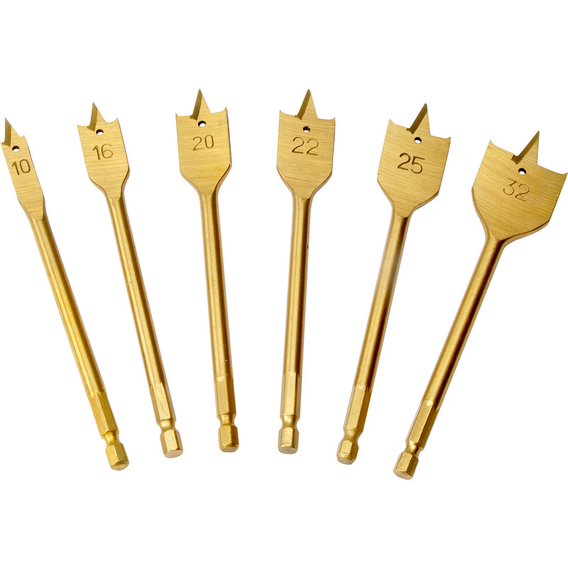 Fast Drilling Self Feed Spade Flat Screw Tip Wood Core Drill Bits For Woodworking