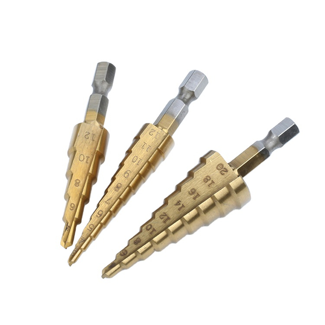 Professional HSS Step Drill Bit Titanium Coating