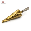 HSS 4241 Degree Spiral Flute Pagoda Titanium Hex Shank Step Drill Bit Cone Set For Metal