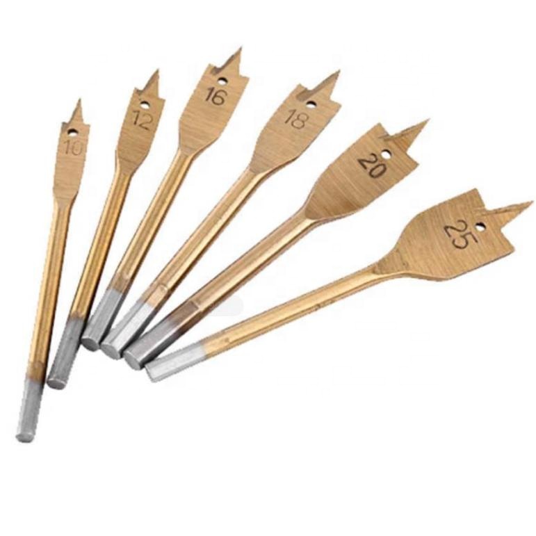 Fast Drilling Self Feed Spade Flat Screw Tip Wood Core Drill Bits For Woodworking