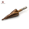 HSS 4241 Degree Spiral Flute Pagoda Titanium Hex Shank Step Drill Bit Cone Set For Metal