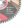 230mm 60T Customized Long Life Clean Cut TCT Saw Blade For Wood Cutting