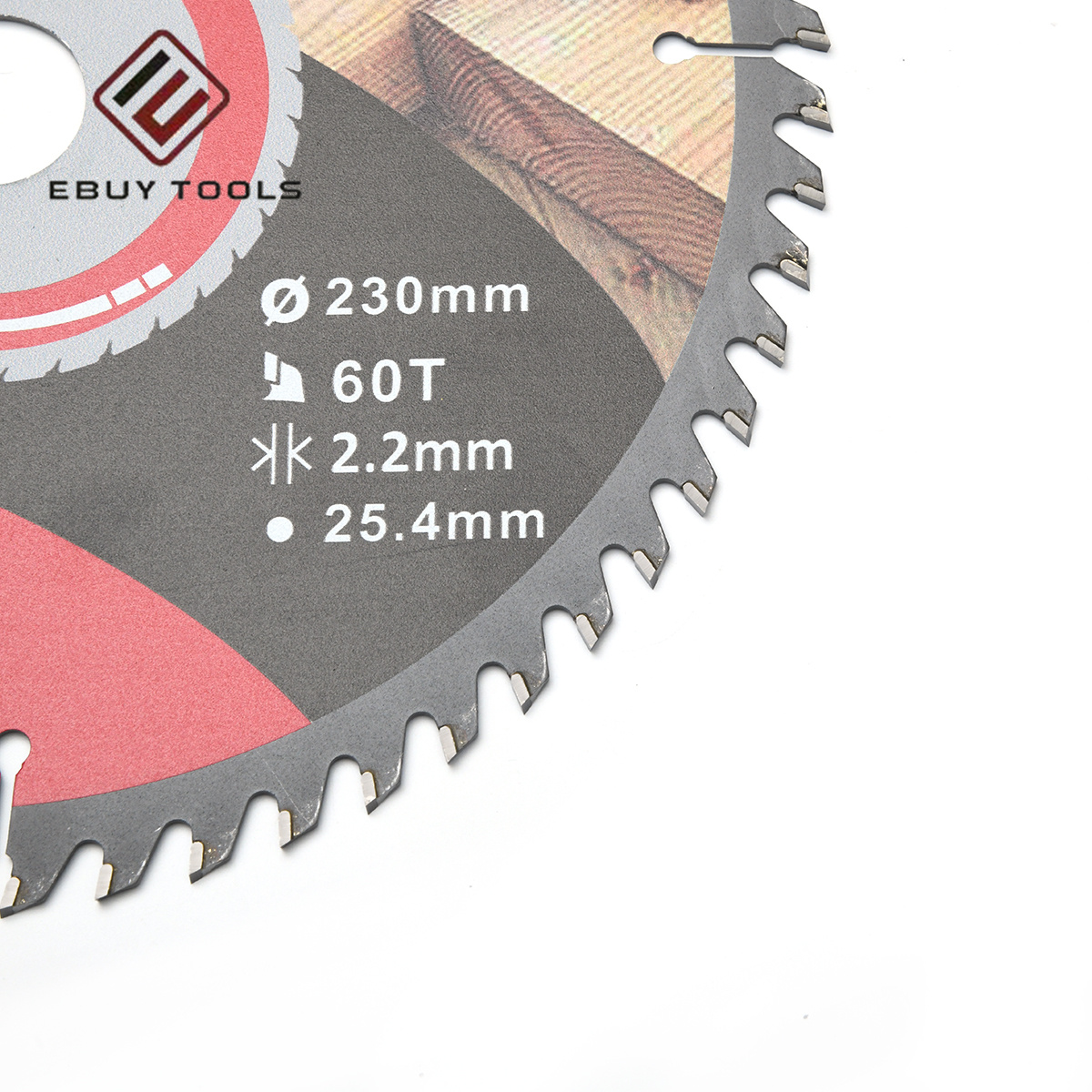 230mm 60T Customized Long Life Clean Cut TCT Saw Blade For Wood Cutting